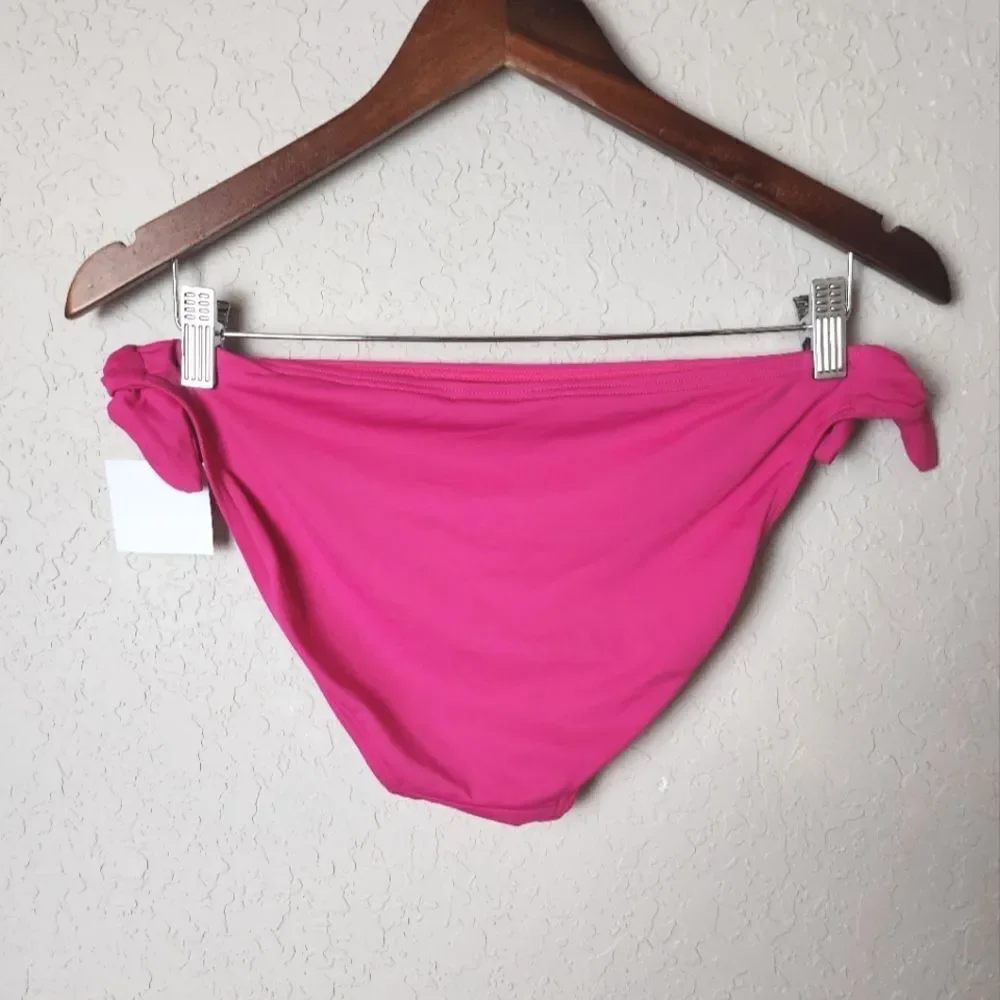 Kate Spade Bikini Set With Ties Swimsuit Rose Jam Size L